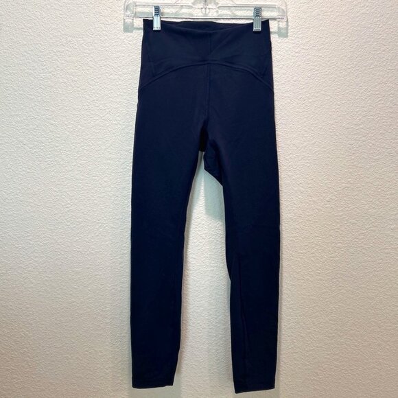 lululemon athletica Pants - Lululemon Fast and Free Crop Leggings 19" Black Pockets Size 4
